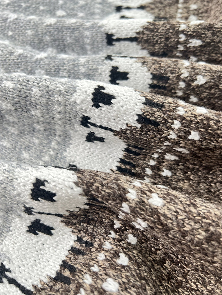 Lucienne - Elegant Winter Sweater with Sheep Jacquard Pattern
